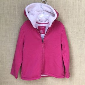 Lands end full-zip sweatshirt w/cozy Sherpa lining